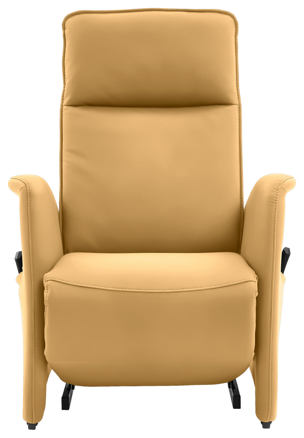 FERNSEHSESSEL in Gelb  - Gelb/Schwarz, Design, Leder/Kunststoff (79/114/87-176cm) - Valdera