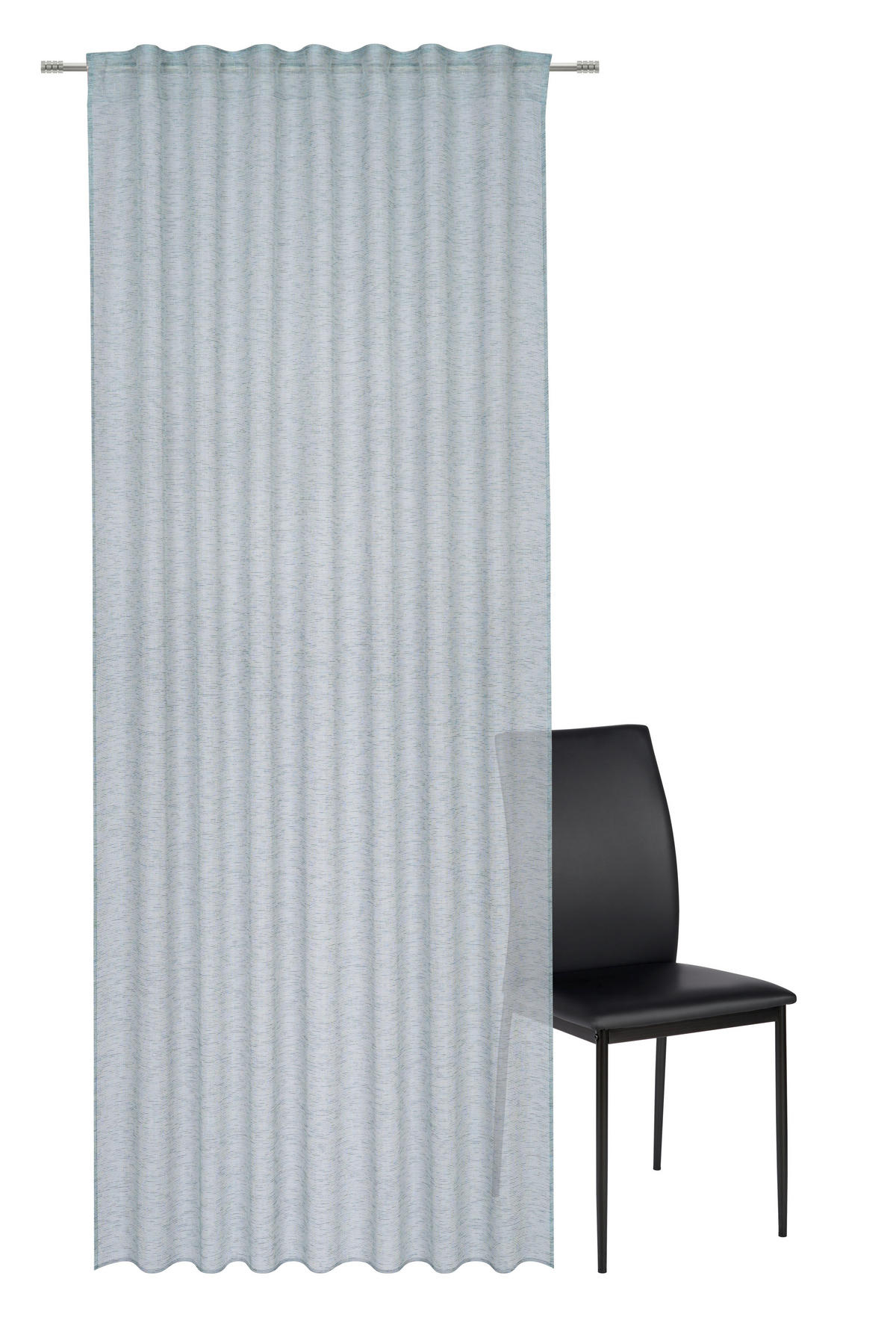 HOTOVÝ ZÁVĚS, průhledné, 140/245 cm - modrá, Basics, textil (140/245cm) - Esposa