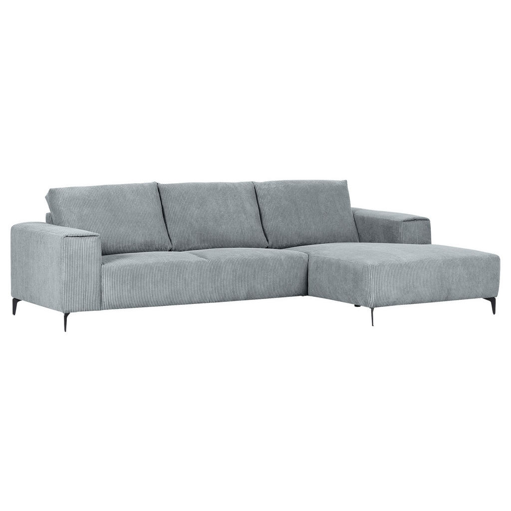 Thumbnail - Carryhome Ecksofa, Hellgrau, Textil, 2-3-Sitzer, Füllung: Schaumstoff, Ottomane rechts, L-Form, 285x170 cm, seitenverkeh...