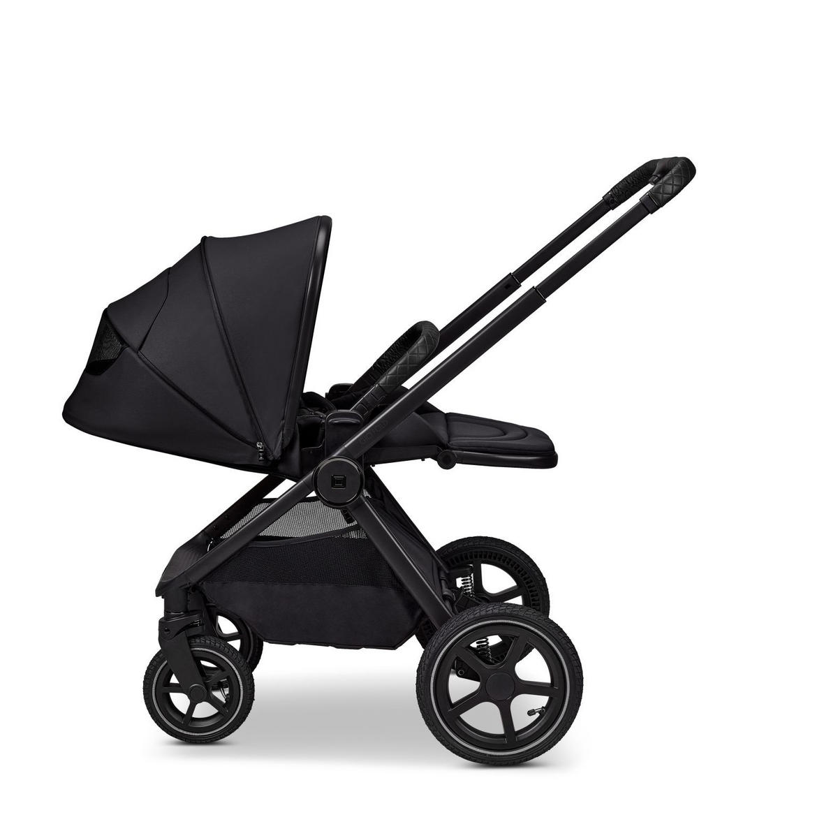KINDERWAGENSET  GIO FOLD SET AIR  onyx  - Schwarz, Basics, Textil/Metall (120/58/92cm) - Moon Edition