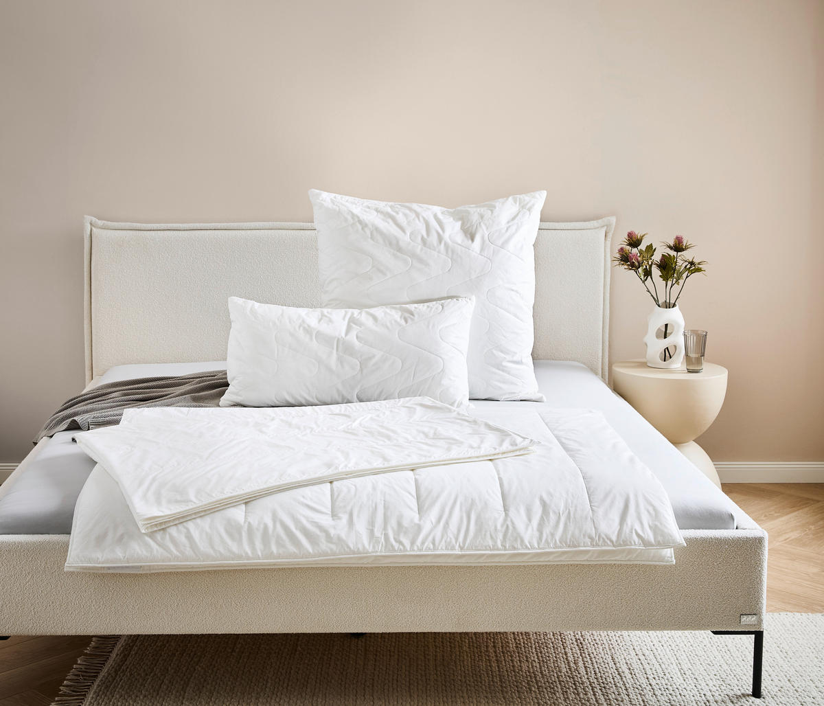 CELOROČNÍ PŘIKRÝVKA, 155/220 cm,  - bílá, Basics, textil (155/220cm) - Centa-Star