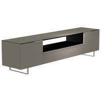 LOWBOARD Grau, Alufarben  210/51/45 cm  - Alufarben/Grau, Design, Glas/Holzwerkstoff (210/51/45cm) - Moderano