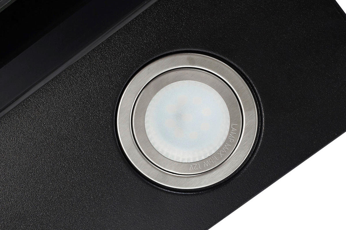 DUNSTABZUGSHAUBE CH89060S  - Schwarz, Trend, Glas/Metall (59,5/74,2-109,2/38,5cm) - Respekta