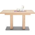 ESSTISCH in Holz, Metall, Holzwerkstoff 120-168/80/75 cm - Edelstahlfarben/Eichefarben, KONVENTIONELL, Holz/Holzwerkstoff (120-168/80/75cm) - Moderano