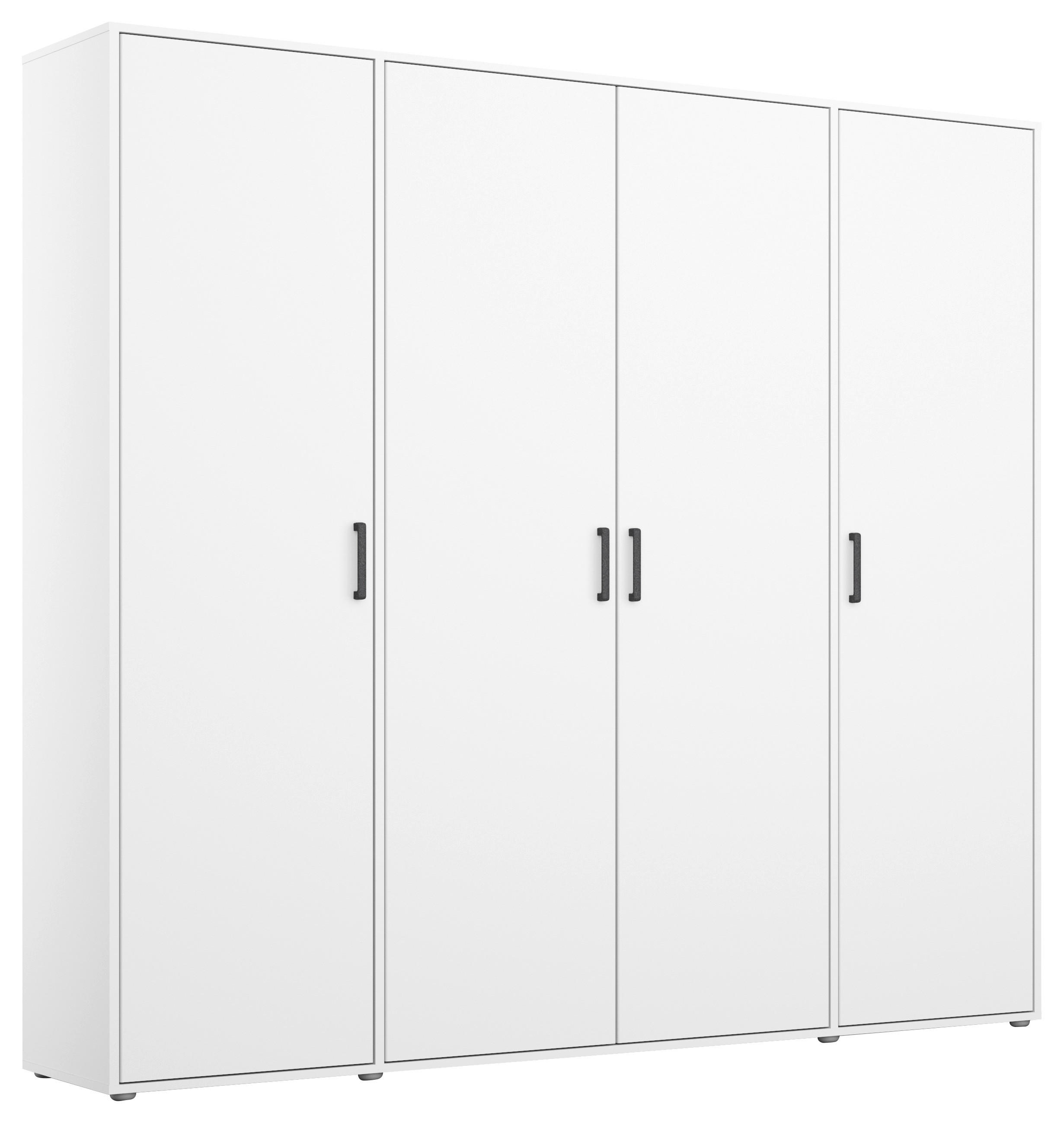 DREHTÜRENSCHRANK in Weiss  - Weiss/Grau, Modern, Holzwerkstoff/Kunststoff (187/194/53cm) - Rauch Möbel