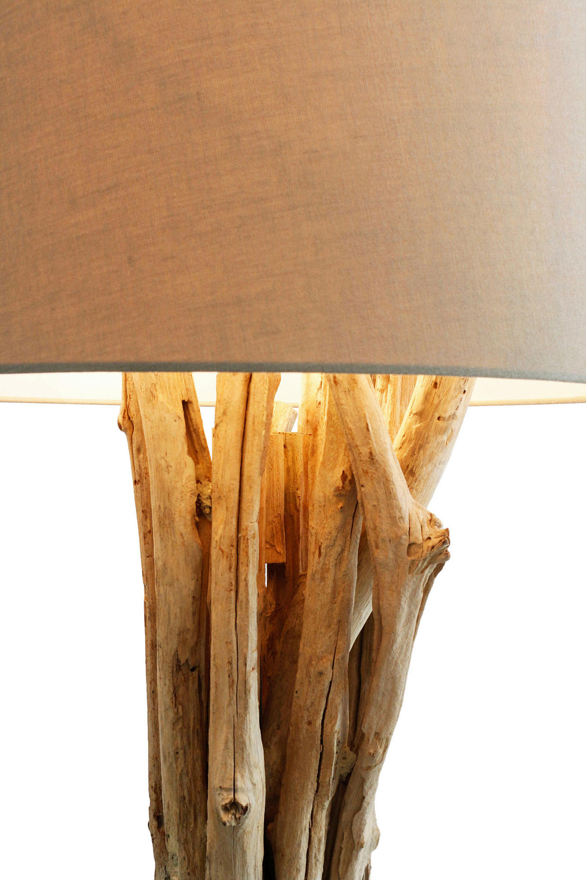 STEHLEUCHTE  30/150/30 cm   - Weiß, Design, Holz/Textil (30/150/30cm) - P & B