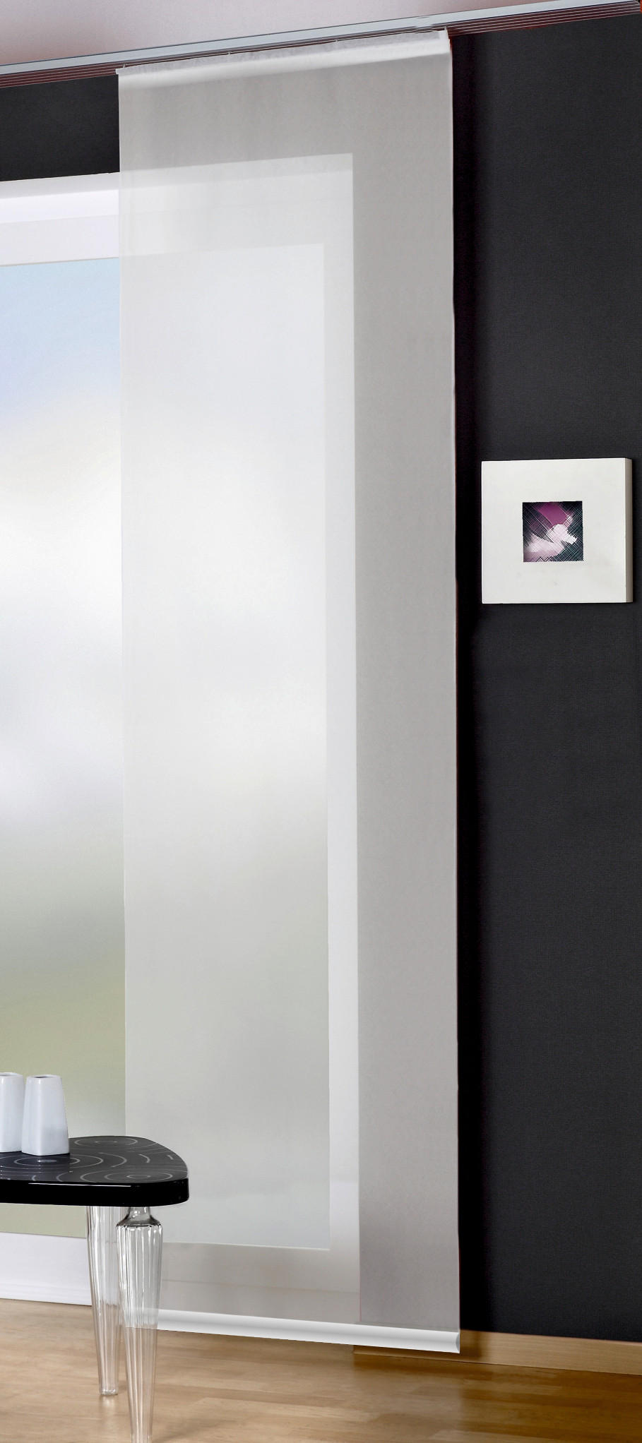 FLÄCHENVORHANG in Weiß transparent  - Weiß, Basics, Textil (60/245cm) - Schmidt W. Gmbh
