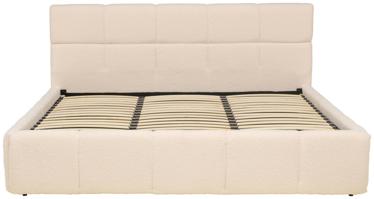 POLSTERBETT Lattenrost Beige 180/200 cm  - Beige/Schwarz, MODERN, Holz/Kunststoff (180/200cm) - Livetastic