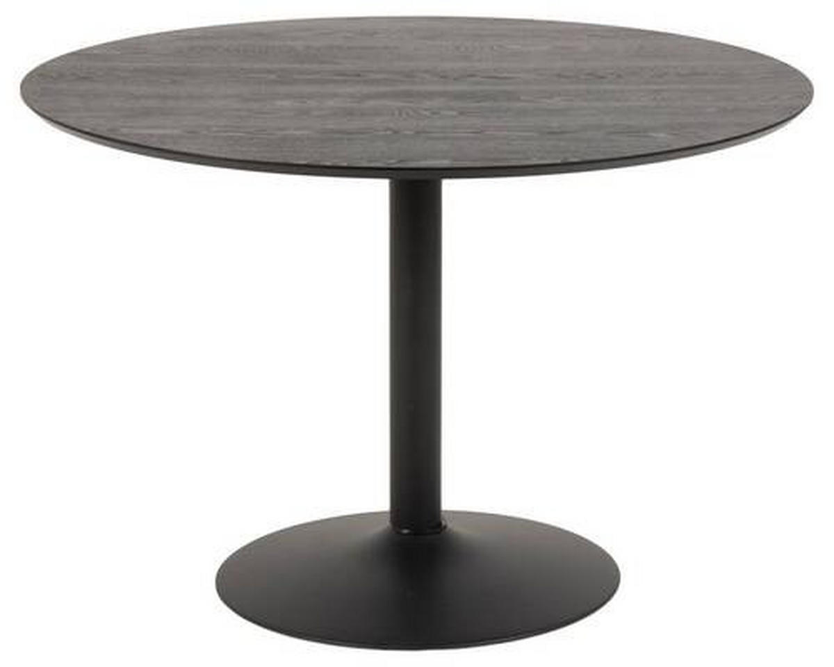 ESSTISCH in Metall, Holzwerkstoff 110/110/74 cm  - Eschefarben/Schwarz, Basics, Holzwerkstoff/Metall (110/110/74cm) - MID.YOU
