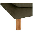ECKSOFA  in Chenille Dunkelgrün  276/162 cm  - Dunkelgrün/Buchefarben, KONVENTIONELL, Holz/Textil (276/162cm) - Carryhome