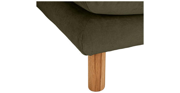 ECKSOFA  in Chenille Dunkelgrün  276/162 cm  - Dunkelgrün/Buchefarben, KONVENTIONELL, Holz/Textil (276/162cm) - Carryhome