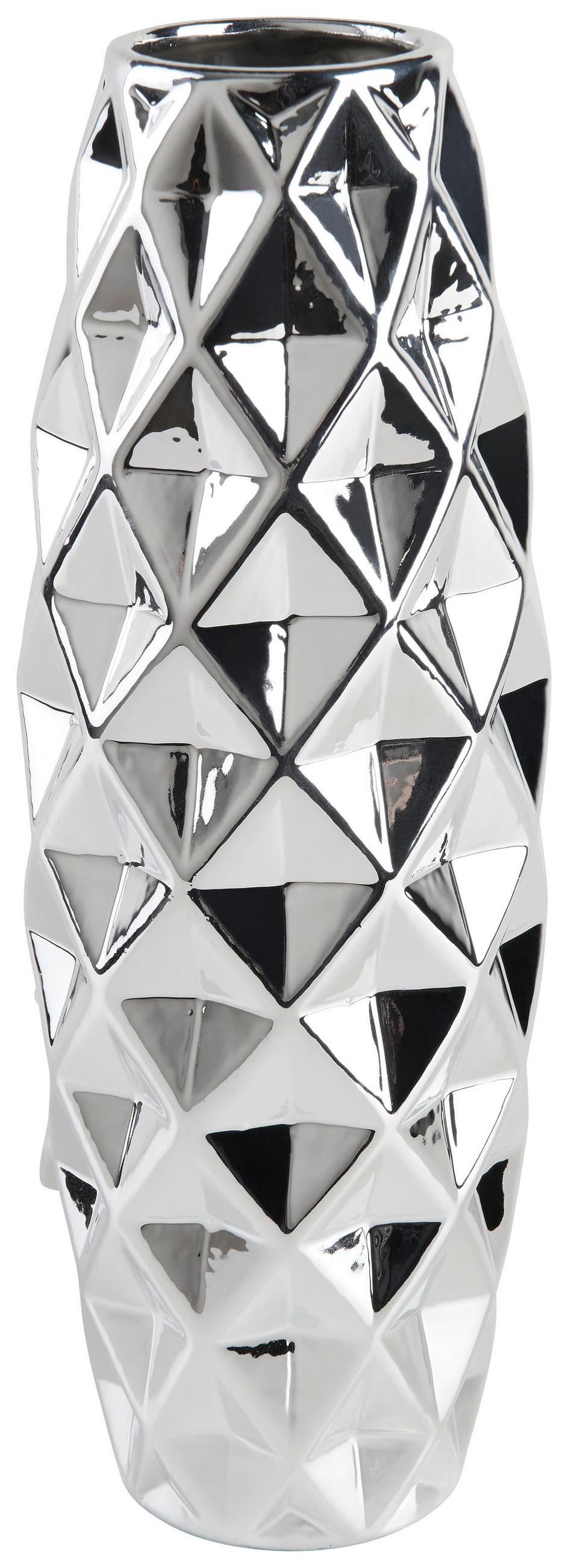 VASE 32 cm  - Silberfarben, Basics, Keramik (11/32cm) - Ambia Home