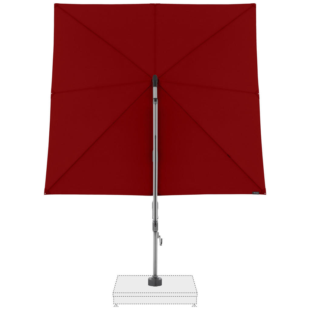 Thumbnail - Knirps Ampelschirm, Alu, Bordeaux, Textil, 320x320 cm, 360° drehbar, Knickgelenk, regenabweisend, UV-beständig, Sonnen- ...