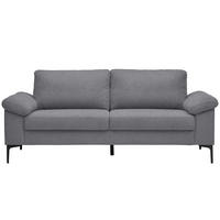 2,5-SITZER in Flachgewebe Grau  - Schwarz/Grau, Design, Textil/Metall (206/86/97cm) - Pure Home Lifestyle