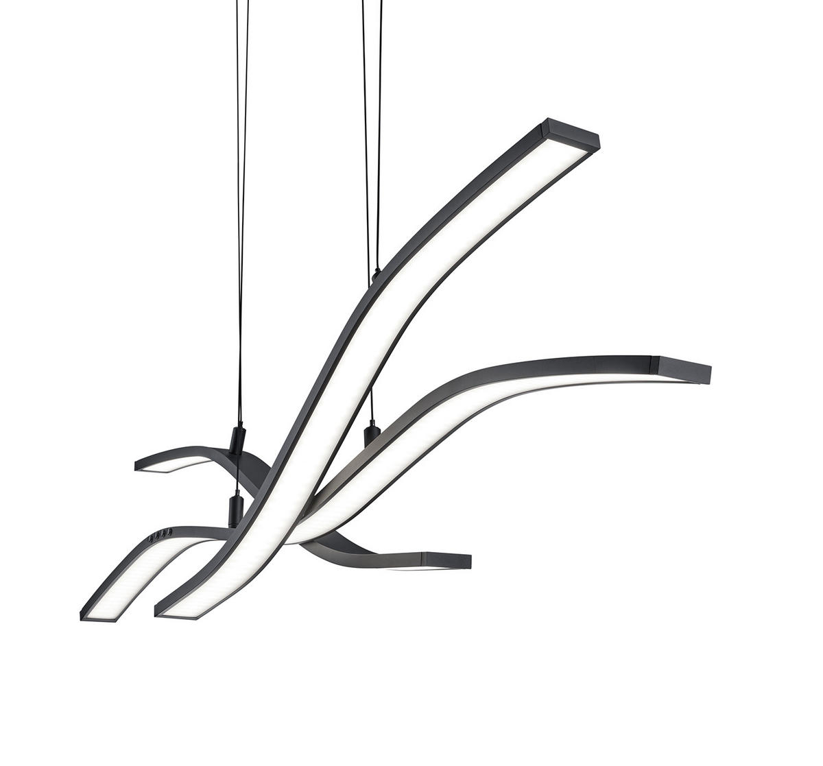 LED-HÄNGELEUCHTE Spider   - Schwarz, Design, Metall (130/60-170/13.8cm) - Trio Leuchten