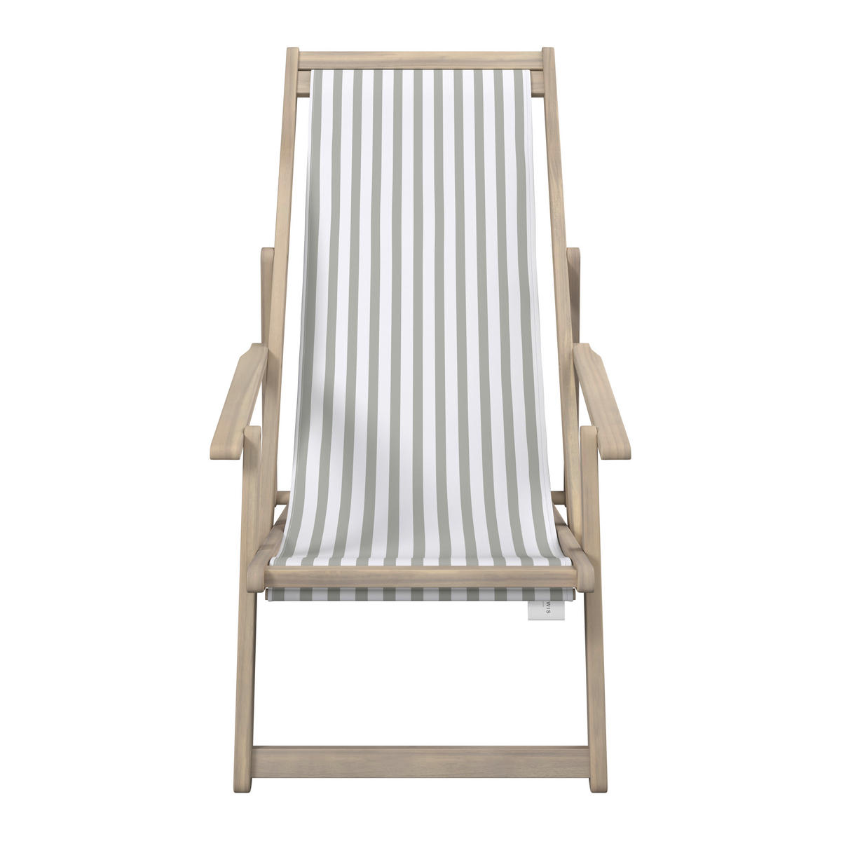 STRANDSTUHL Akazie Grün, Weiß, Akaziefarben  - Weiß/Akaziefarben, Basics, Holz/Textil (63/88/102cm) - Ambia Garden