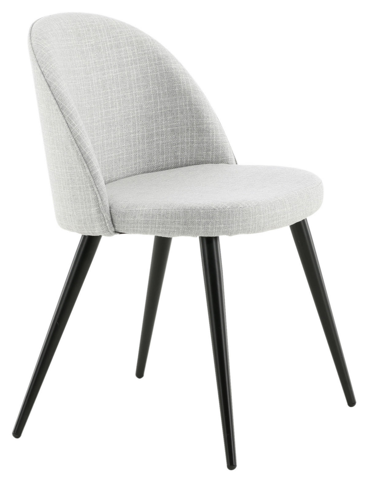 STOLSET 2 styck stål textilväv  - ljusgrå/svart, Design, metall/textil (50/77/48cm) - Livetastic