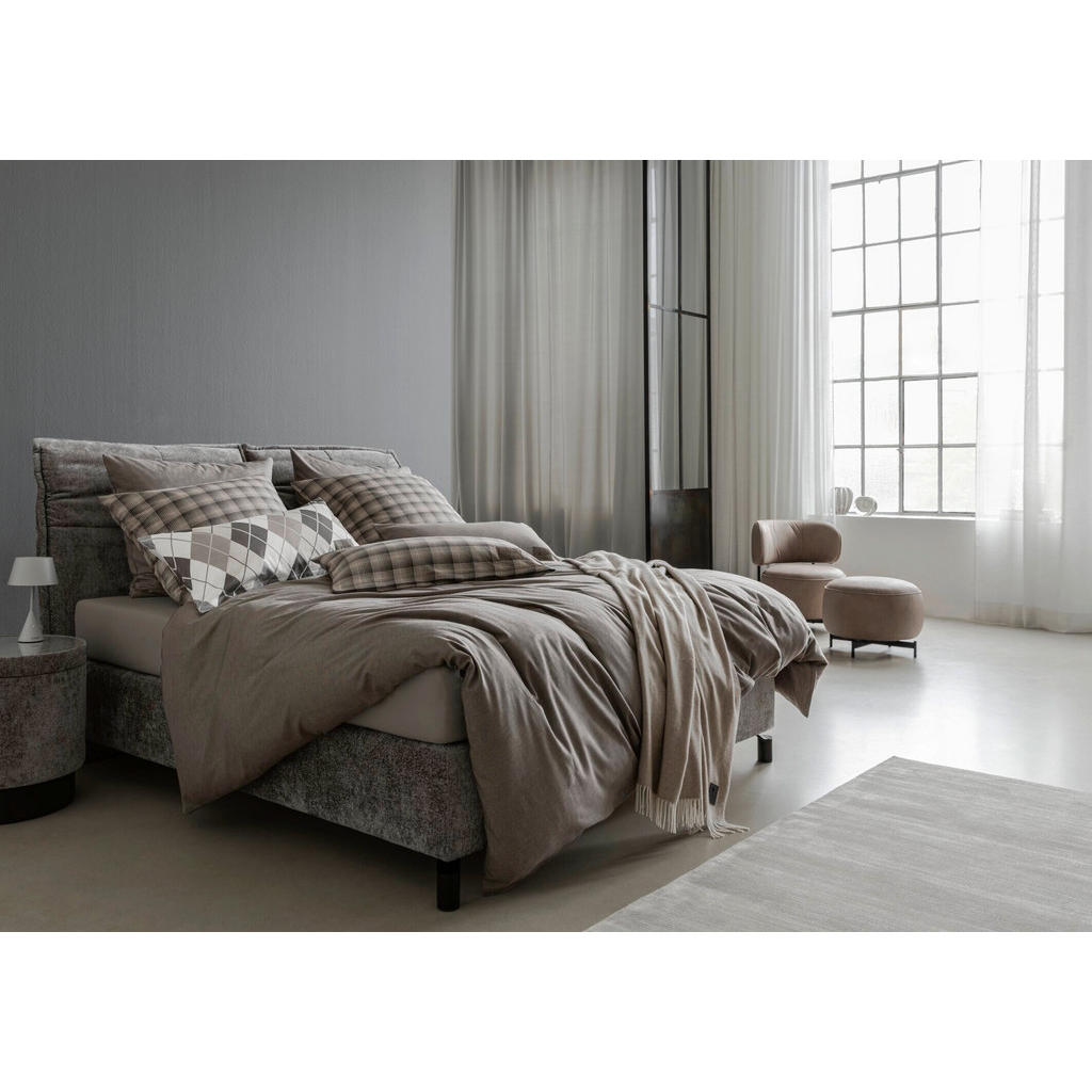 Thumbnail - Joop! Bettwäsche Soft, Taupe, Textil, Karo, 200x200 cm, Oeko-Tex® Standard 100, pflegeleicht, schadstoffgeprüft, weiche ...