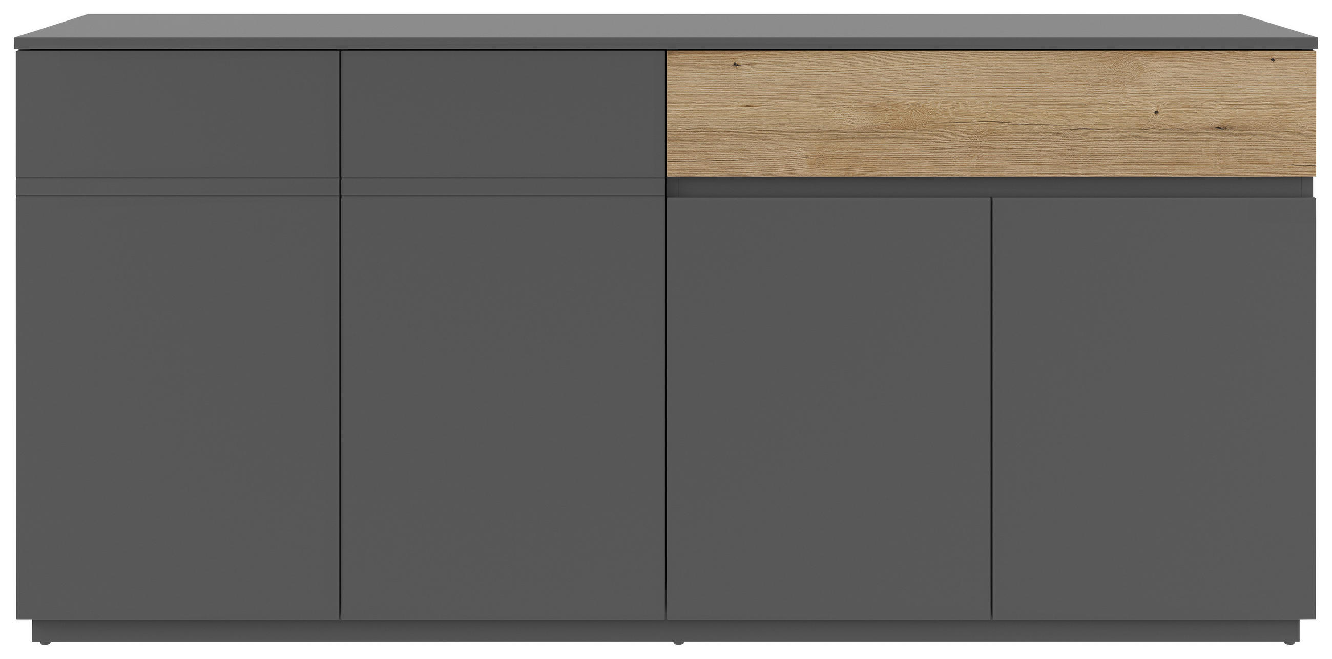 SIDEBOARD  in 180/85/42 cm  - Graphitfarben, KONVENTIONELL, Holzwerkstoff (180/85/42cm) - Carryhome