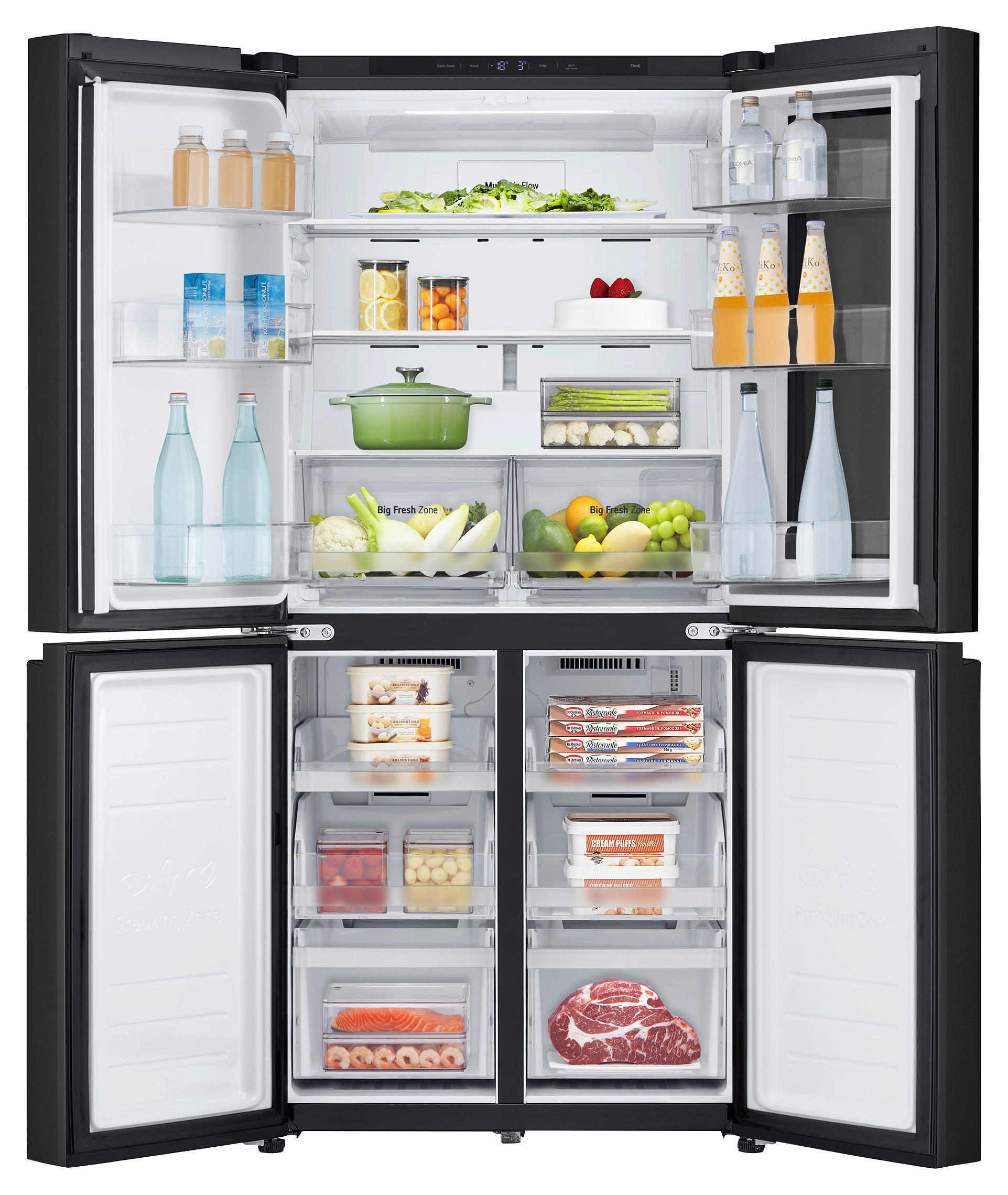 MULTI-DOOR 83.5/178.7/73 cm GMV860EPDE  - Schwarz, Trend, Glas/Kunststoff (83.5/178.7/73cm) - LG