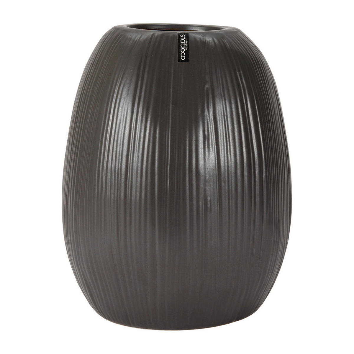 VÁZA, keramika, 27,5 cm - černá, Basics, keramika (27.5/21.5/21.5cm)