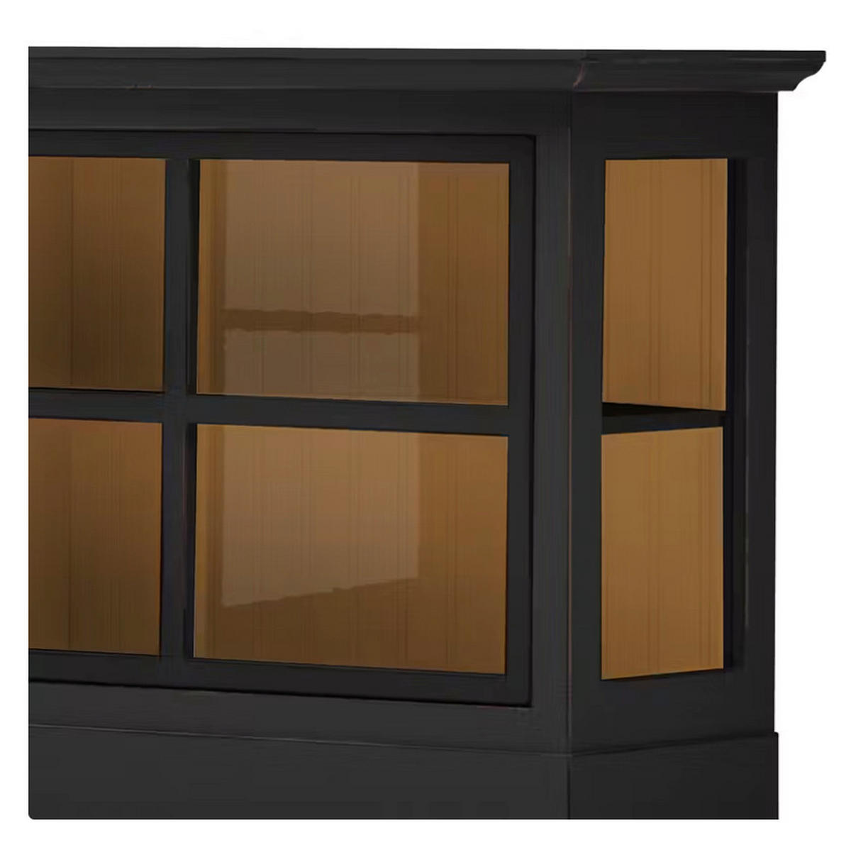 SIDEBOARD UrbanClass  in 190,5/82/49 cm  - Schwarz/Honig, LIFESTYLE, Glas/Holz (190,5/82/49cm) - Livetastic