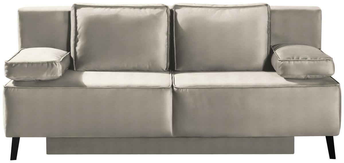 SCHLAFSOFA in Naturfarben  - Schwarz/Naturfarben, Konventionell, Textil/Metall (197/91/88cm) - Novel