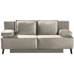 SCHLAFSOFA Percy in Naturfarben  - Schwarz/Naturfarben, KONVENTIONELL, Textil/Metall (197/91/88cm) - Novel