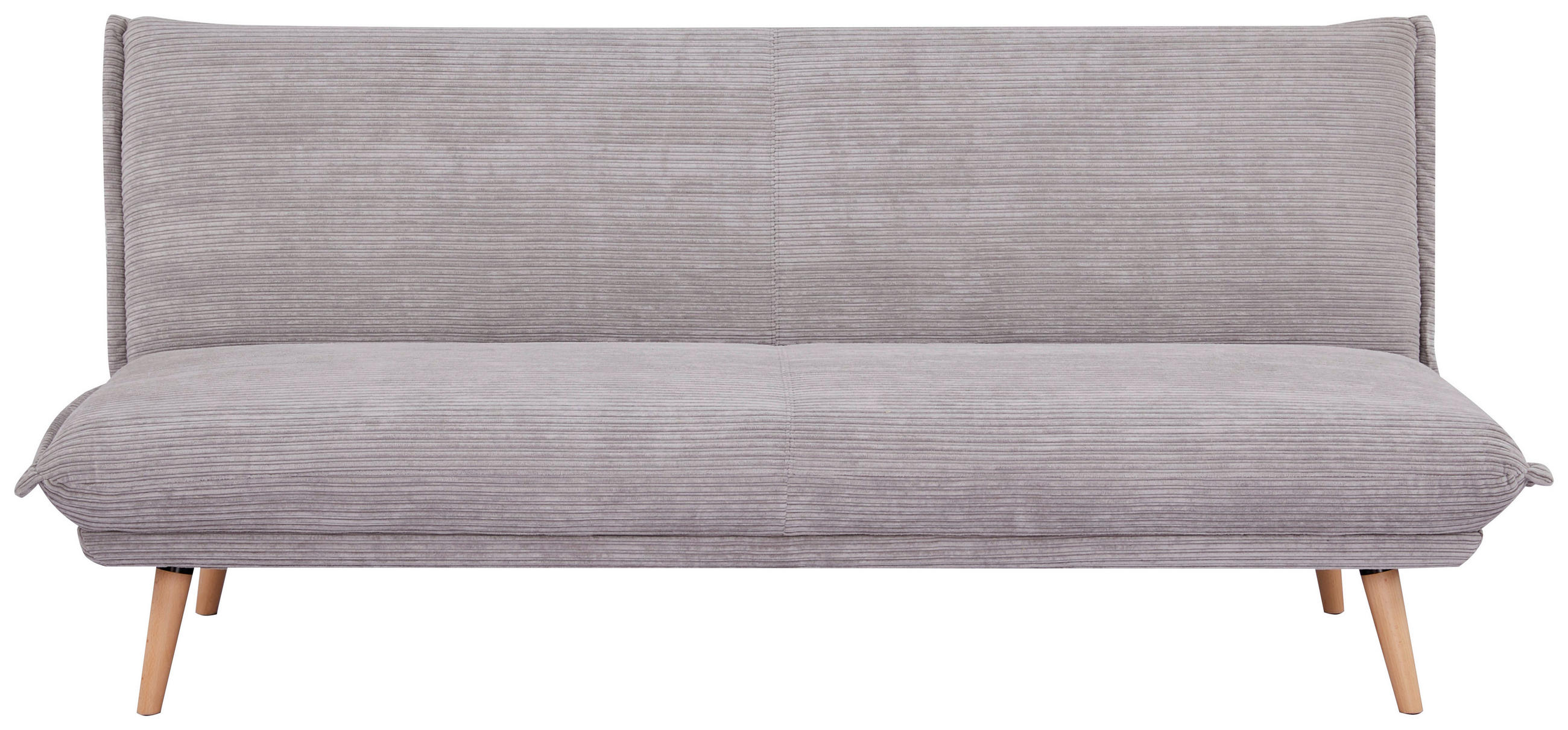 SCHLAFSOFA in Cord Grau  - Naturfarben/Grau, Design, Holz/Textil (193/86/85cm) - Livetastic