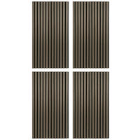 AKUSTIKPANEEL Echtholz 4 Stück  - Walnussfarben/Schwarz, KONVENTIONELL, Holz/Kunststoff (104/52/2,2cm) - Xora