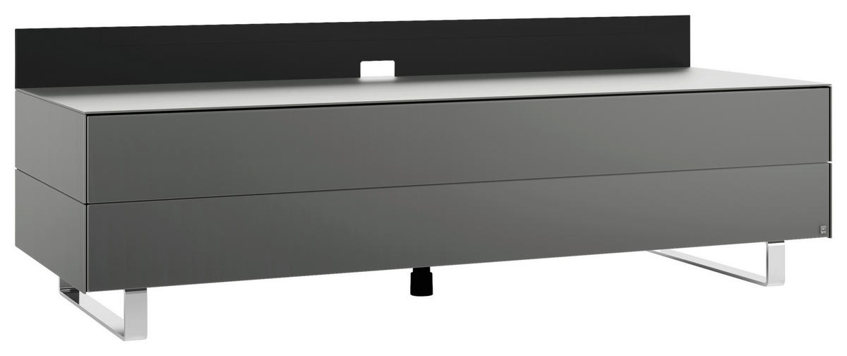 TV-ELEMENT - Chromfarben/Grau, MODERN, Glas/Holzwerkstoff (150,5/53,5/57,0cm) - Musterring