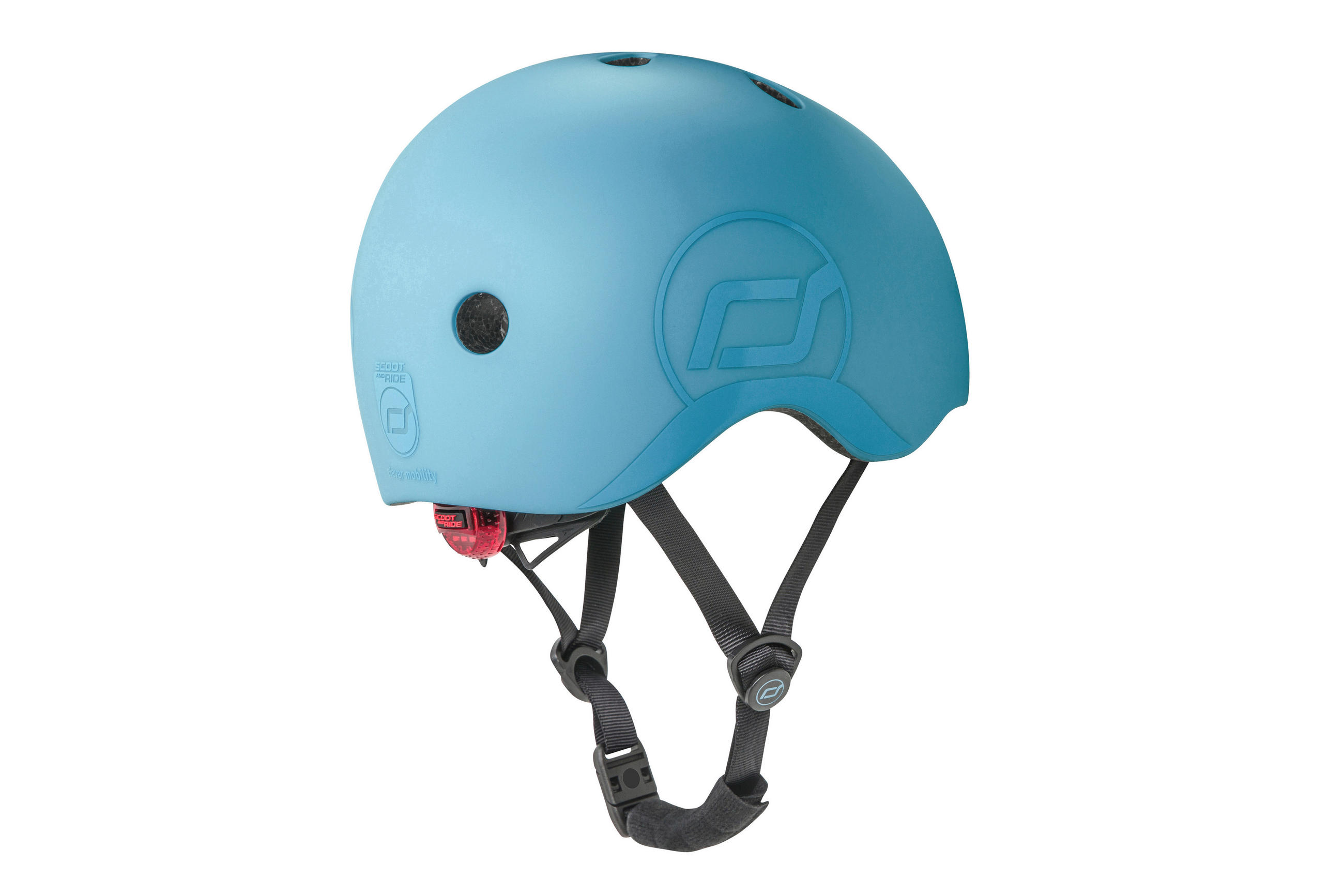 KINDERHELM  - Blaugrau, Trend, Kunststoff/Textil (S-Mnull) - Scoot and Ride