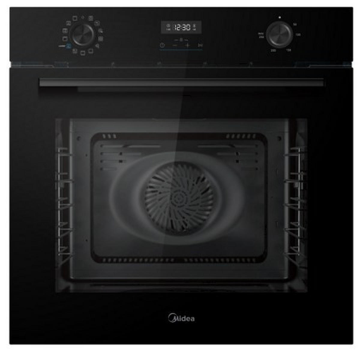 EINBAUBACKOFEN 7NM30D0BL  - Schwarz, Basics, Glas/Metall (56.6/59.5/59.6cm) - Midea