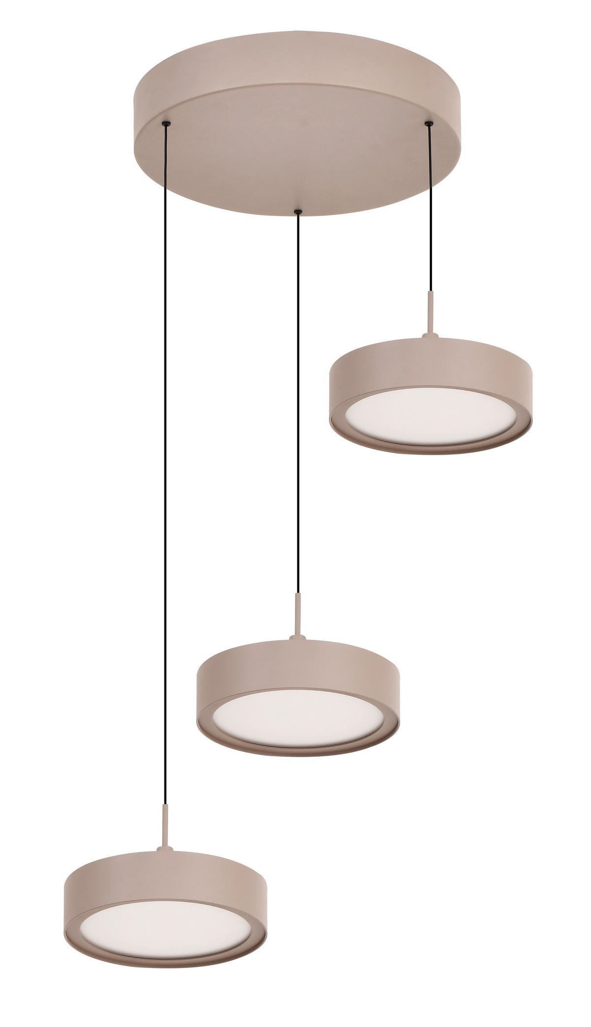 LED-HÄNGELEUCHTE Valensole 42,5/150/42,5 cm  - Sandfarben, Design, Metall (42,5/150/42,5cm)