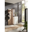 GARDEROBE 3-teilig  in 125/196/39 cm  - Eichefarben/Weiß, Design, Glas/Holz (125/196/39cm) - Johann Jakob
