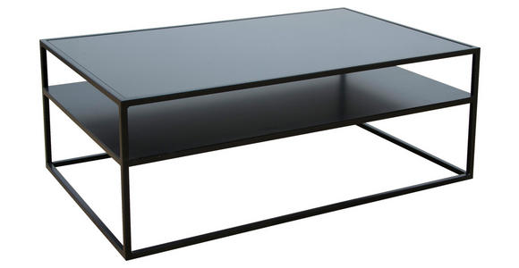 COUCHTISCH Sicherheitsglas 100/36/60 cm quadratisch Schwarz  - Schwarz, Design, Glas/Metall (100/36/60cm) - Novel