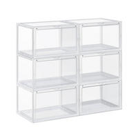 REGÁL NA TOPÁNKY, priehľadné, 72/66/28 cm - priehľadné, Trend, plast (72/66/28cm) - Boxxx