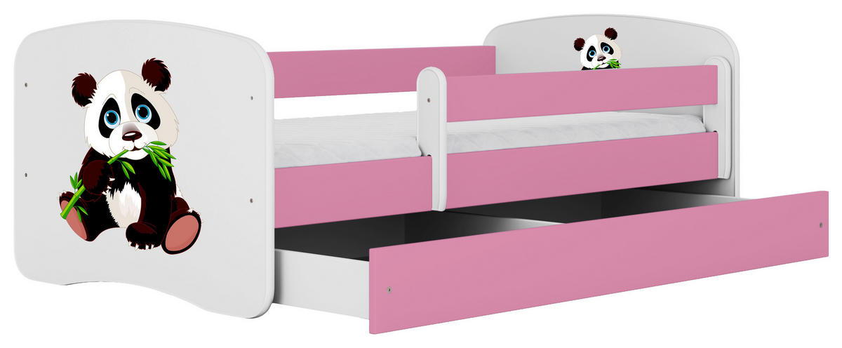 KINDER-/JUNIORBETT - Pink/Birkefarben, MODERN, Holz/Holzwerkstoff (80/160cm) - MID.YOU