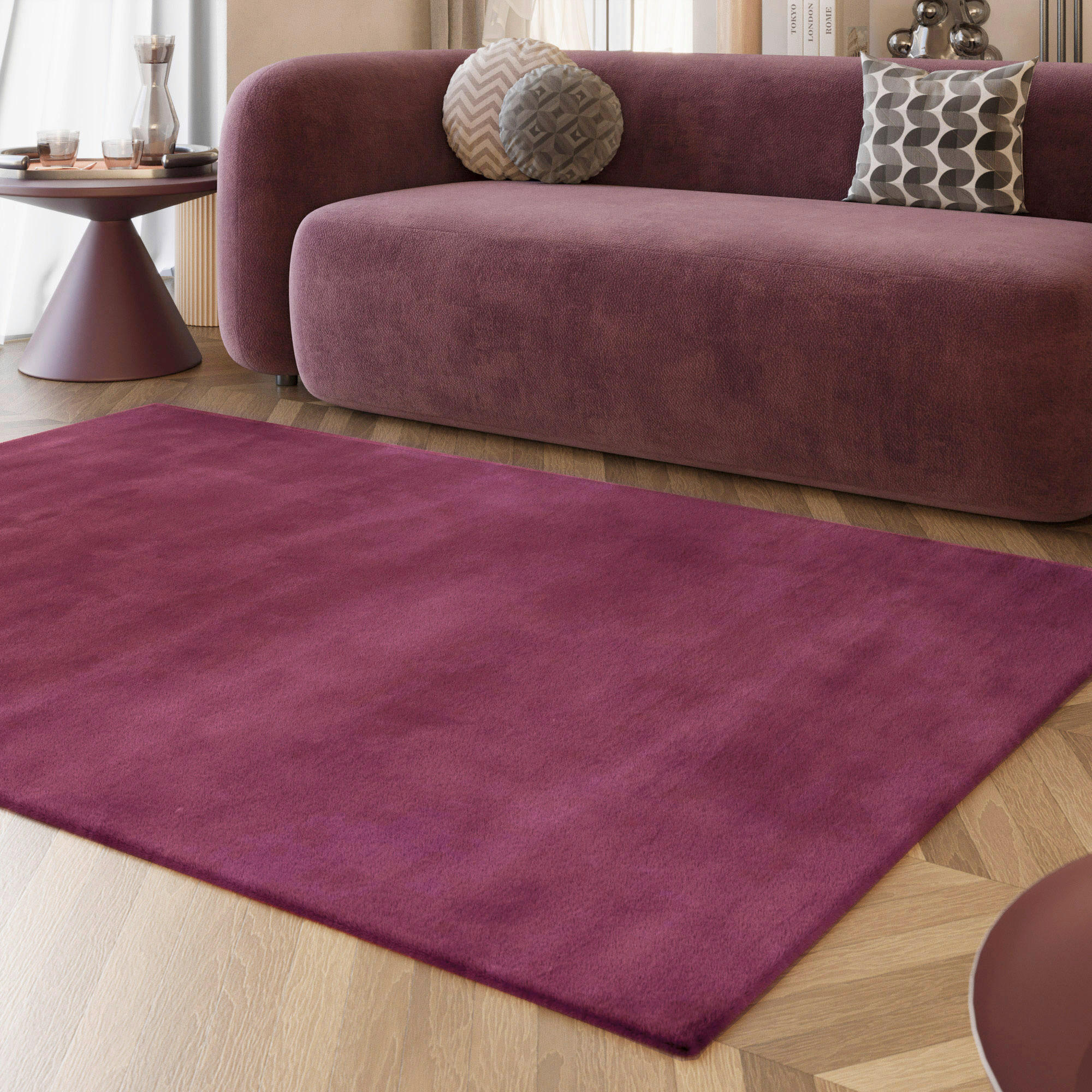 HOCHFLORTEPPICH 70/140 cm ESP-4377-30 Violett  - Violett, KONVENTIONELL, Textil (70/140cm) - Esprit