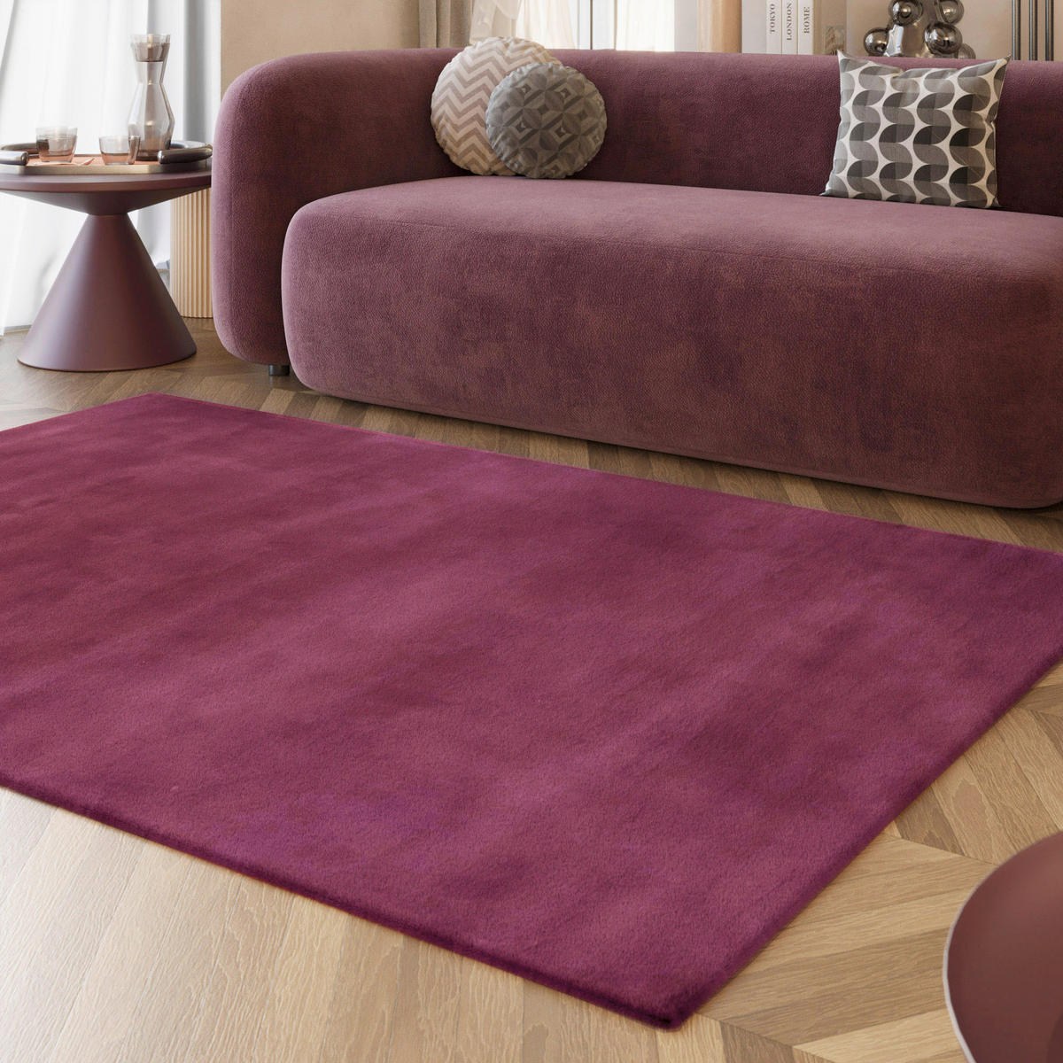 HOCHFLORTEPPICH 70/140 cm ESP-4377-30 Violett  - Violett, KONVENTIONELL, Textil (70/140cm) - Esprit