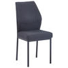 STUHL  in Eisen Leinenoptik Metall, Textil  - Dunkelgrau/Schwarz, MODERN, Textil/Metall (46/98/58,5cm) - Carryhome