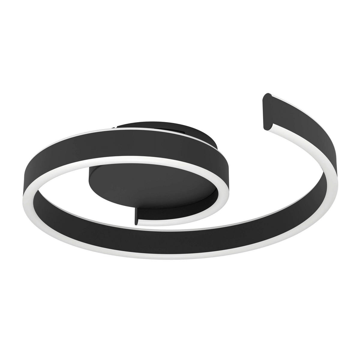 LED-DECKENLEUCHTE Andabaia  Smart 46,5/39/7,5 cm   - Schwarz/Weiß, Design, Kunststoff/Metall (46,5/39/7,5cm) - Eglo