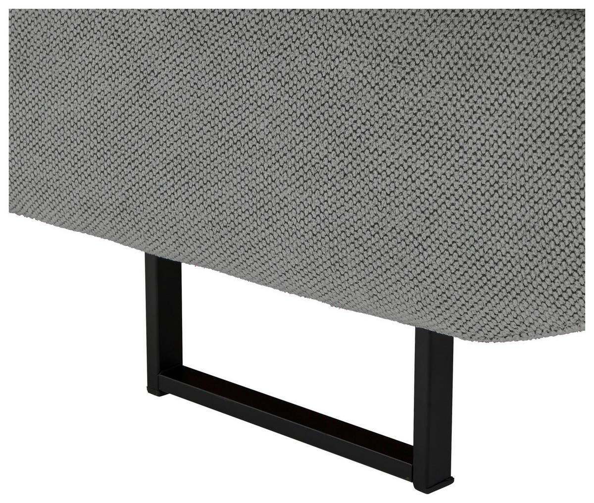 ECKSOFA in Webstoff Grau  - Schwarz/Grau, Design, Textil/Metall (280/235cm) - Hom`in