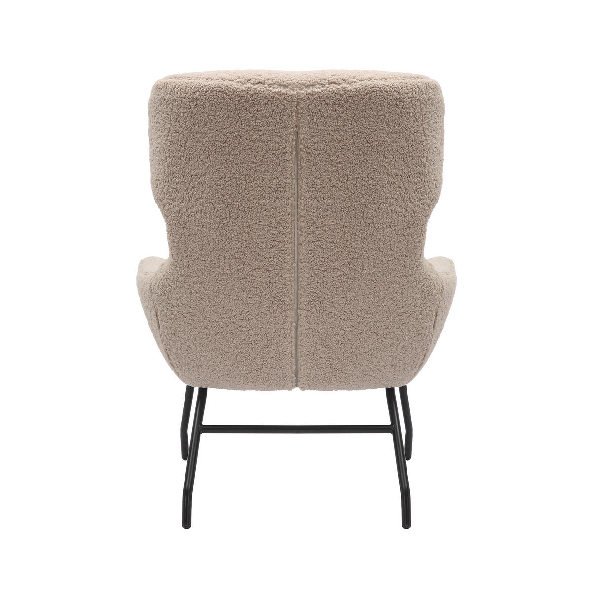 SESSELSET in Teddystoff Taupe  - Taupe/Schwarz, MODERN, Textil/Metall (79/103/82cm) - Livetastic