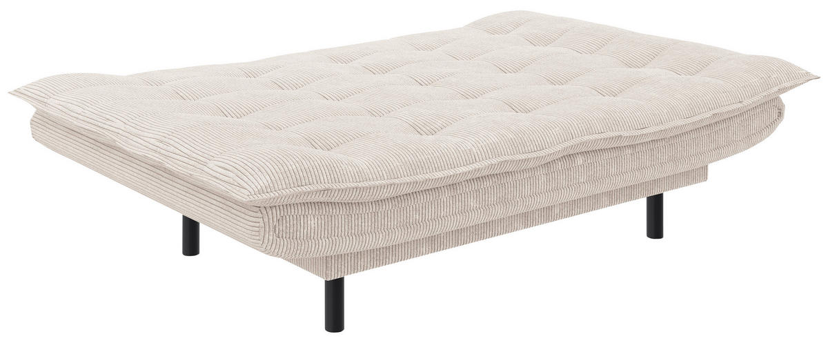 SCHLAFSOFA Cord Creme  - Creme/Schwarz, Design, Textil (194/100/90cm) - Ti'me
