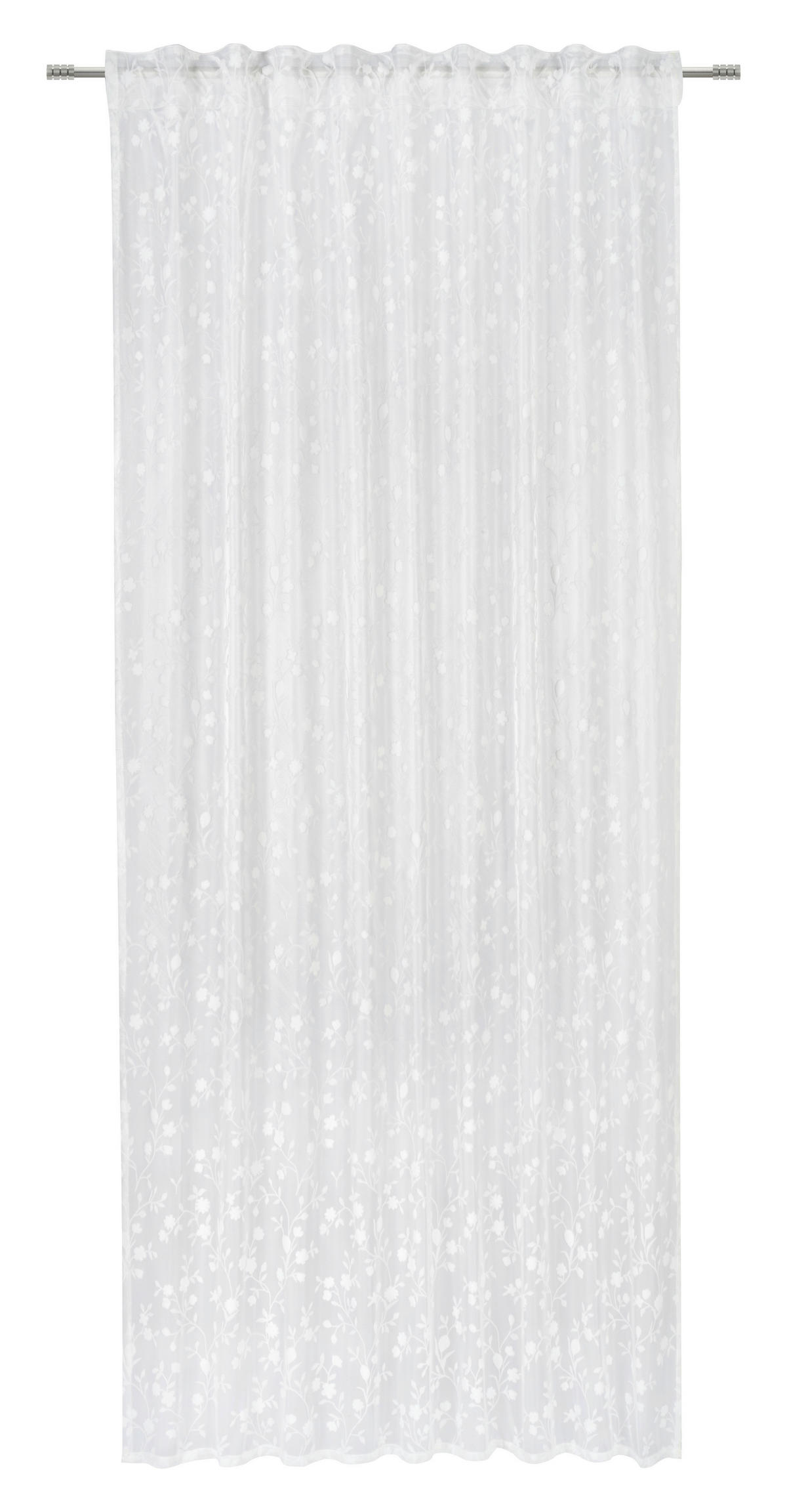 FERTIGVORHANG transparent  - Weiß, KONVENTIONELL, Textil (140/245cm) - Boxxx