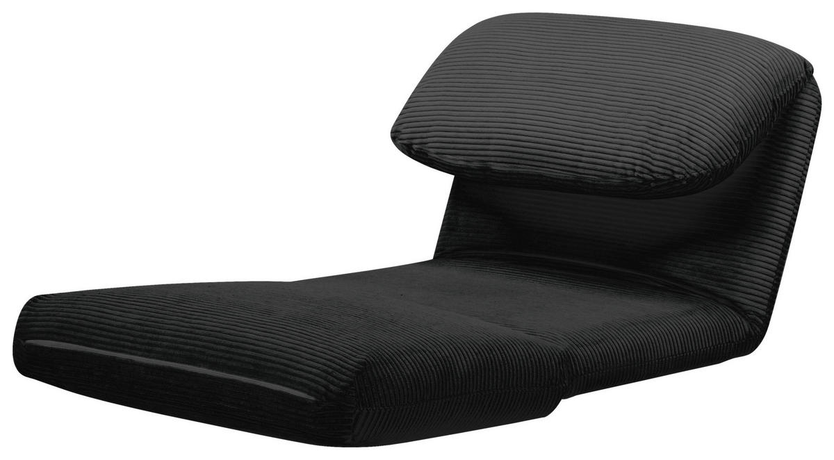 SCHLAFSESSEL in Cord Schwarz  - Schwarz, Design, Textil/Metall (82/58/78cm) - Livetastic