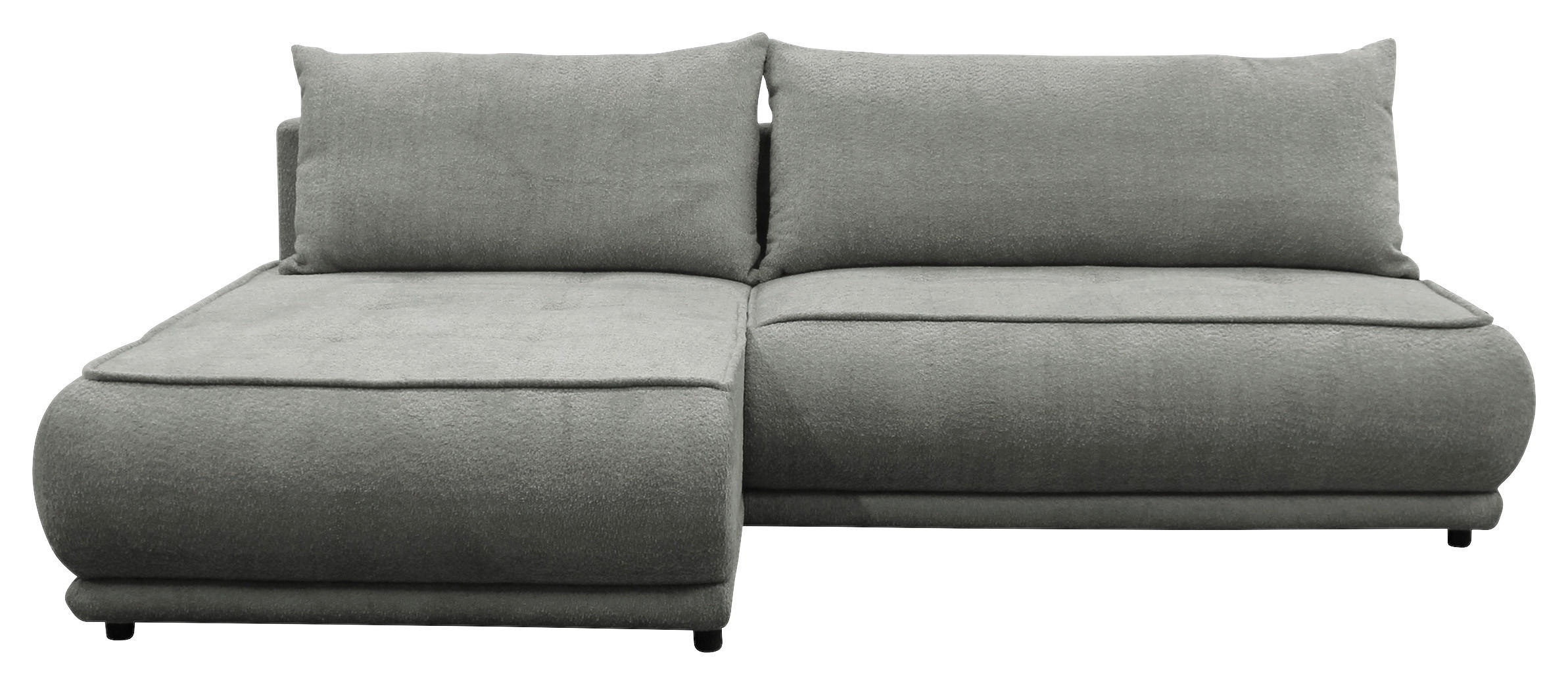 ECKSOFA PAROS Grau Bouclé  - Schwarz/Grau, Design, Kunststoff/Textil (179/277cm) - MID.YOU