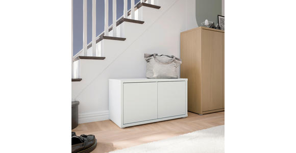 GARDEROBENBANK - Hellgrau/Grau, MODERN, Kunststoff (74,5/41,5/34,9cm) - Carryhome