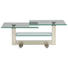 COUCHTISCH in Metall, Glas 120-150/70/47 cm - Nickelfarben, Design, Glas/Metall (120-150/70/47cm) - Novel COUCHTISCH in Metall, Glas 120-150/70/47 cm - Nickelfarben, Design, Glas/Metall (120-150/70/47cm) - Novel